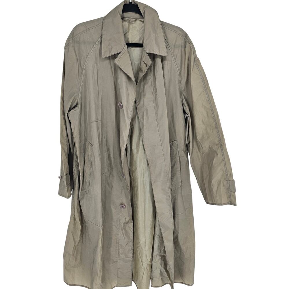 Vintage 1960s Alligator Brand Womens Sz 38 Midi Length Button Up Jacket Gold Tan